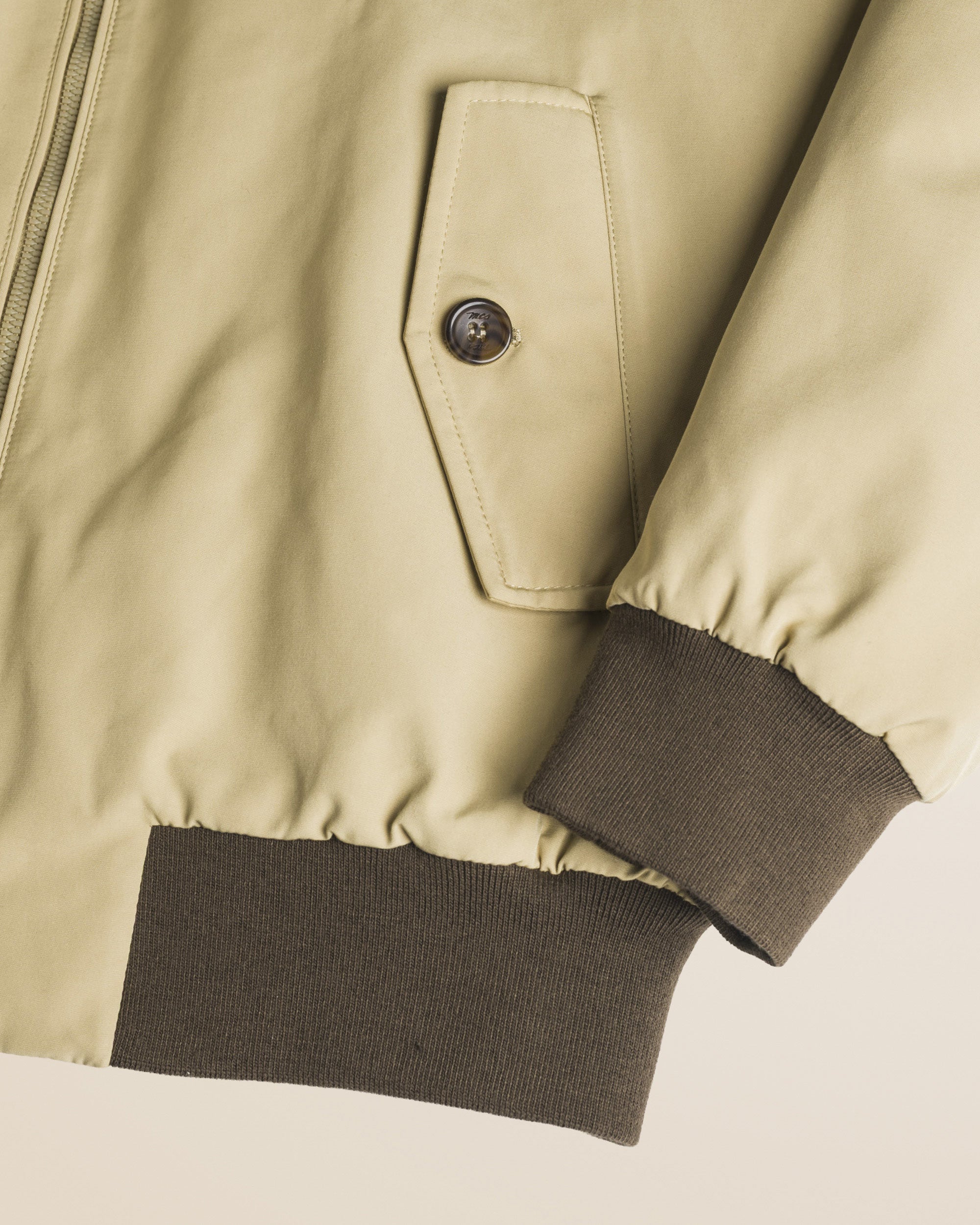Giacca Harrington in Softshell Imbottita dettaglio manica - Taupe
