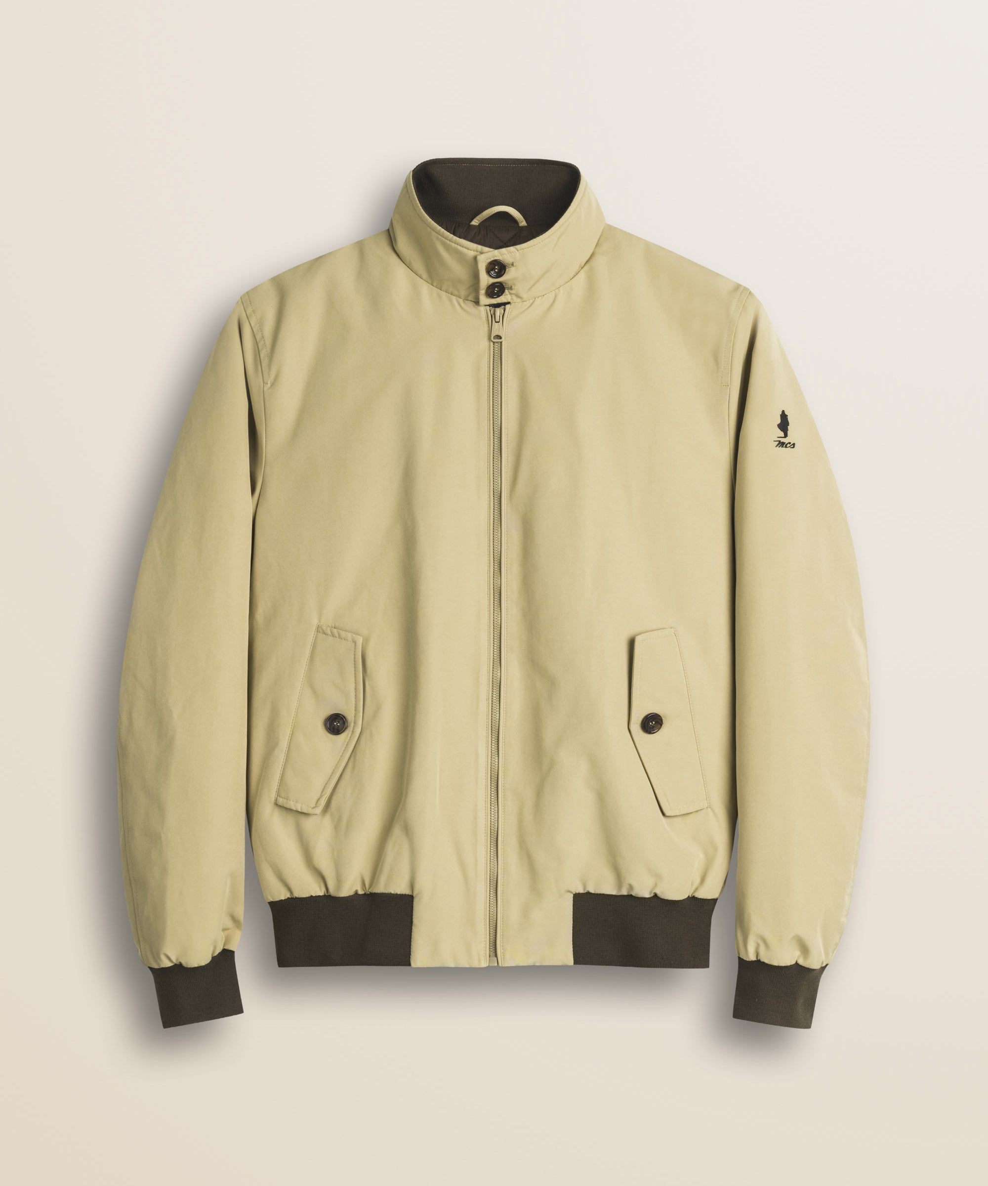 Giacca Harrington in Softshell Imbottita fronte - Taupe