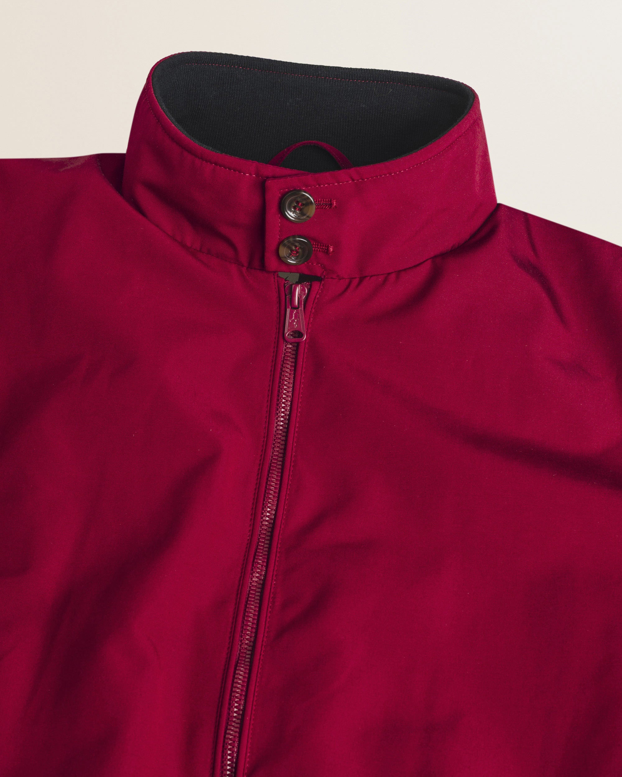 Giacca Harrington in Softshell Imbottita dettaglio colletto - Merlot