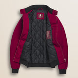 Giacca Harrington in Softshell Imbottita dettaglio interno - Merlot
