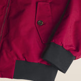 Giacca Harrington in Softshell Imbottita dettaglio manica - Merlot