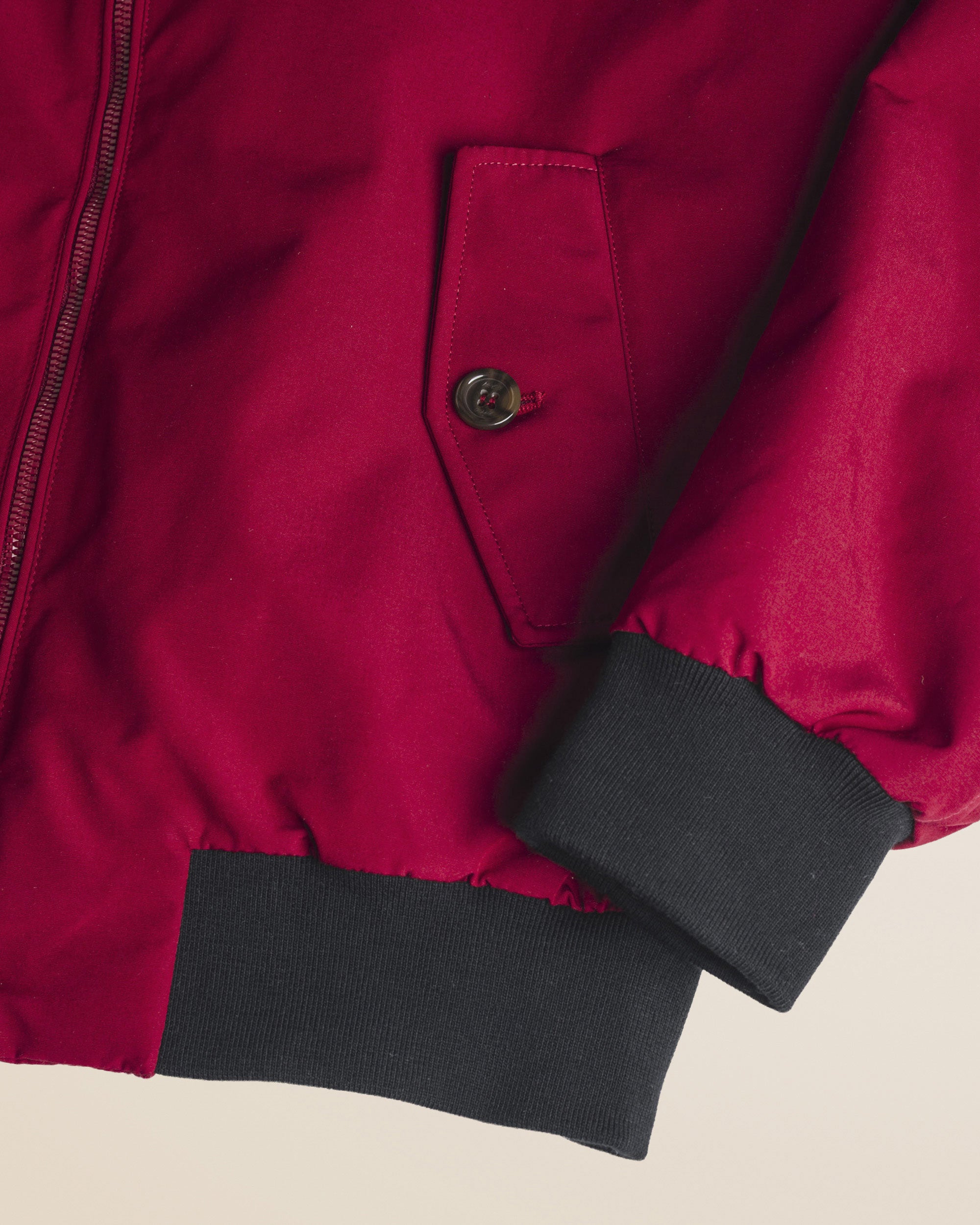 Giacca Harrington in Softshell Imbottita dettaglio manica - Merlot
