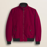 Giacca Harrington in Softshell Imbottita fronte - Merlot