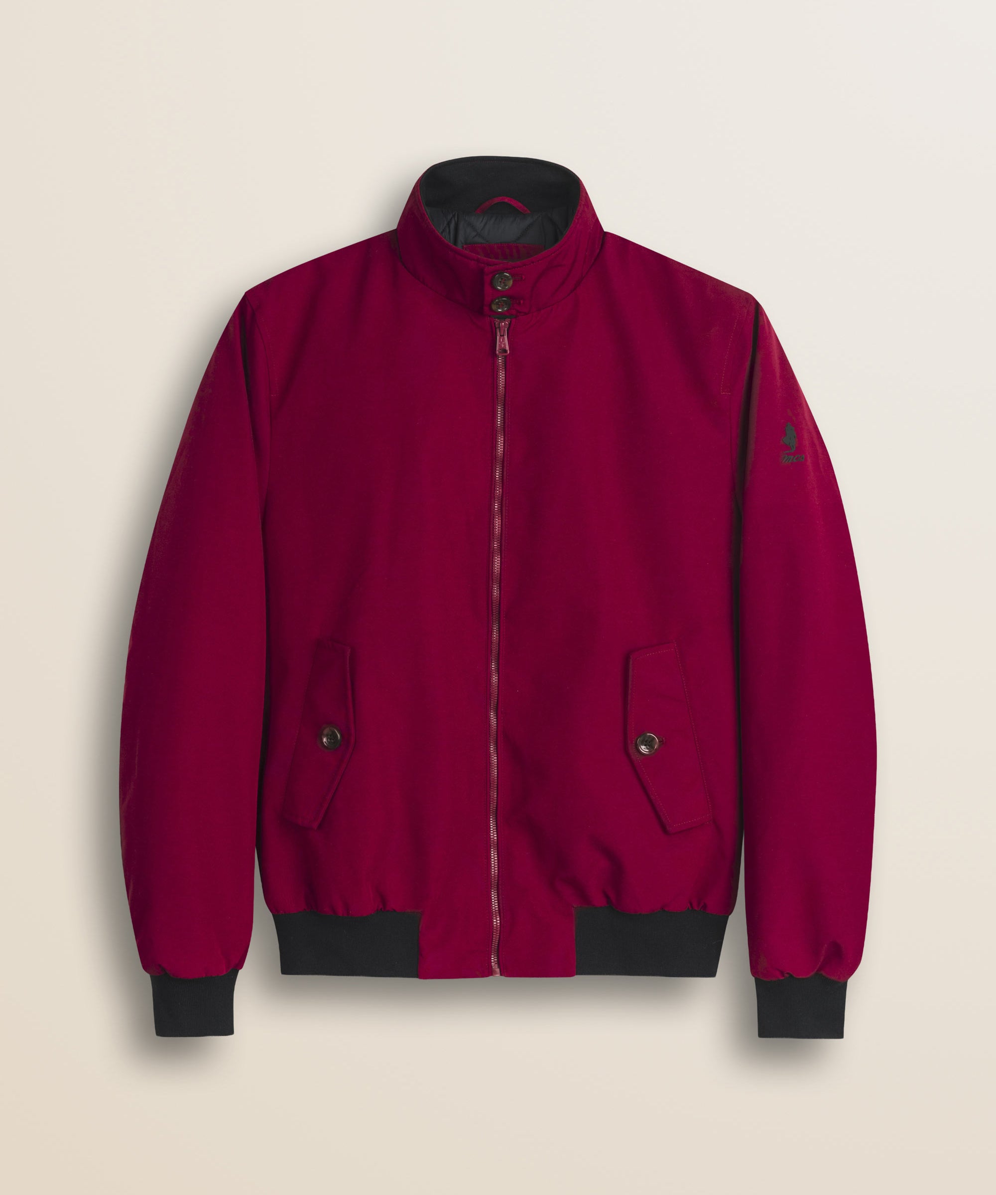 Giacca Harrington in Softshell Imbottita fronte - Merlot