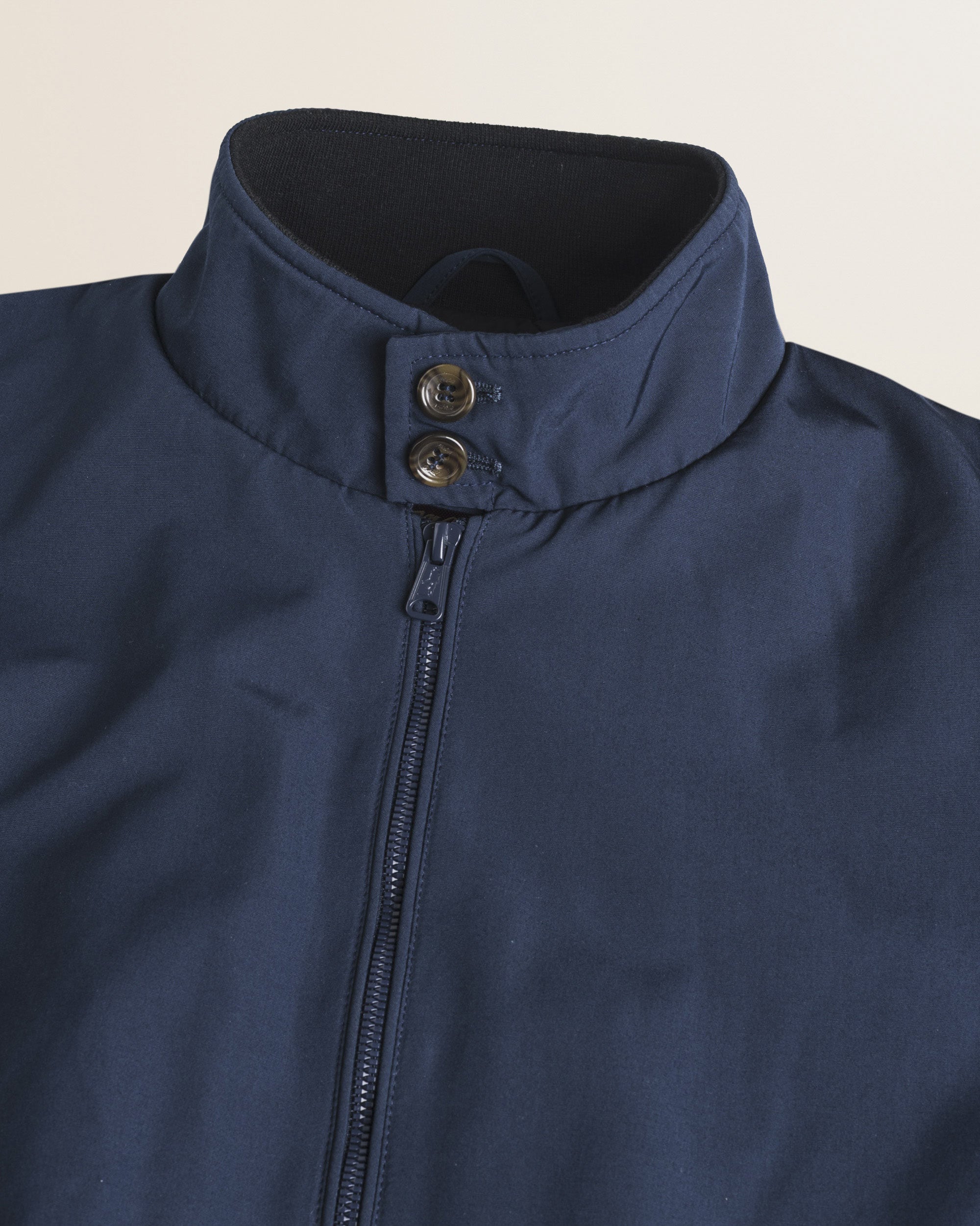 Giacca Harrington in Softshell Imbottita dettaglio colletto - Navy Blue