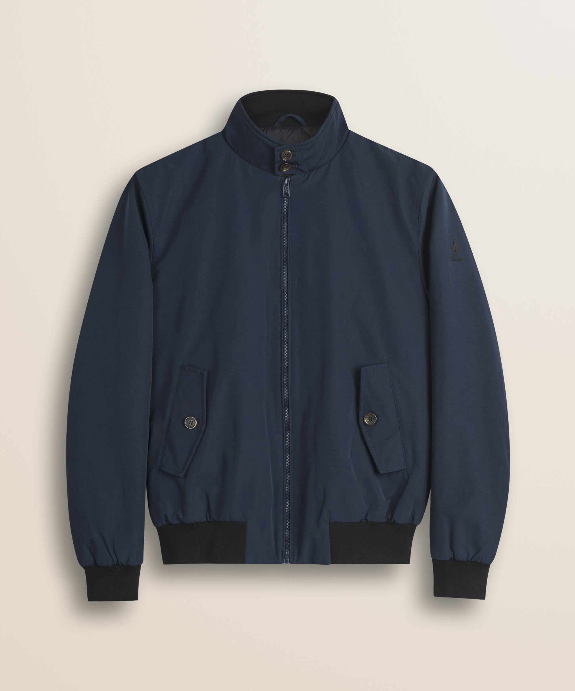 Giacca Harrington in Softshell Imbottita fronte - Navy Blue