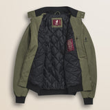Giacca Harrington in Softshell Imbottita dettaglio interno - Olive Night