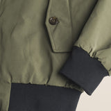Giacca Harrington in Softshell Imbottita dettaglio manica - Olive Night