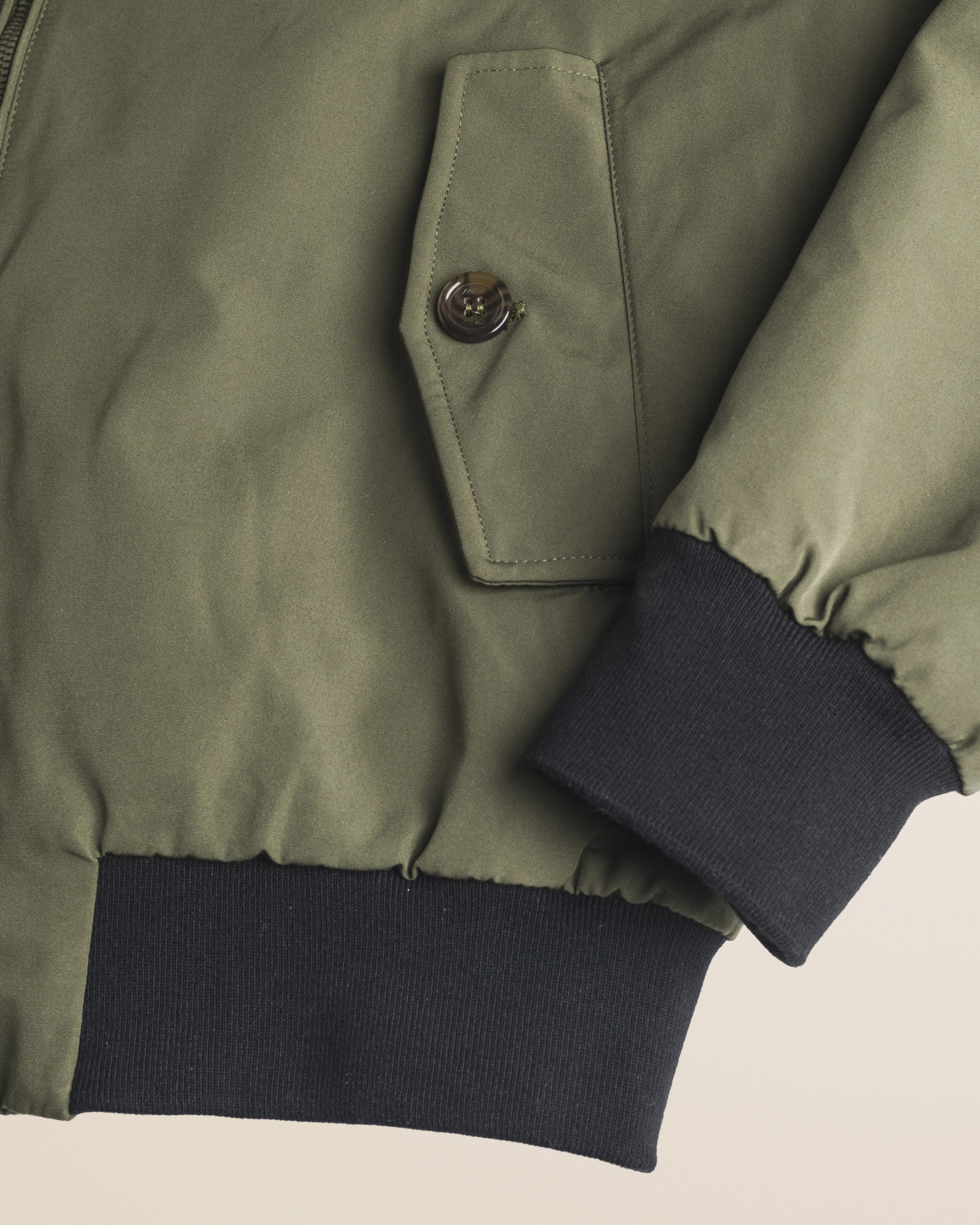 Giacca Harrington in Softshell Imbottita dettaglio manica - Olive Night