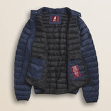 Piumino Leggero Imbottito Trapuntato dettaglio interno - Navy Blue