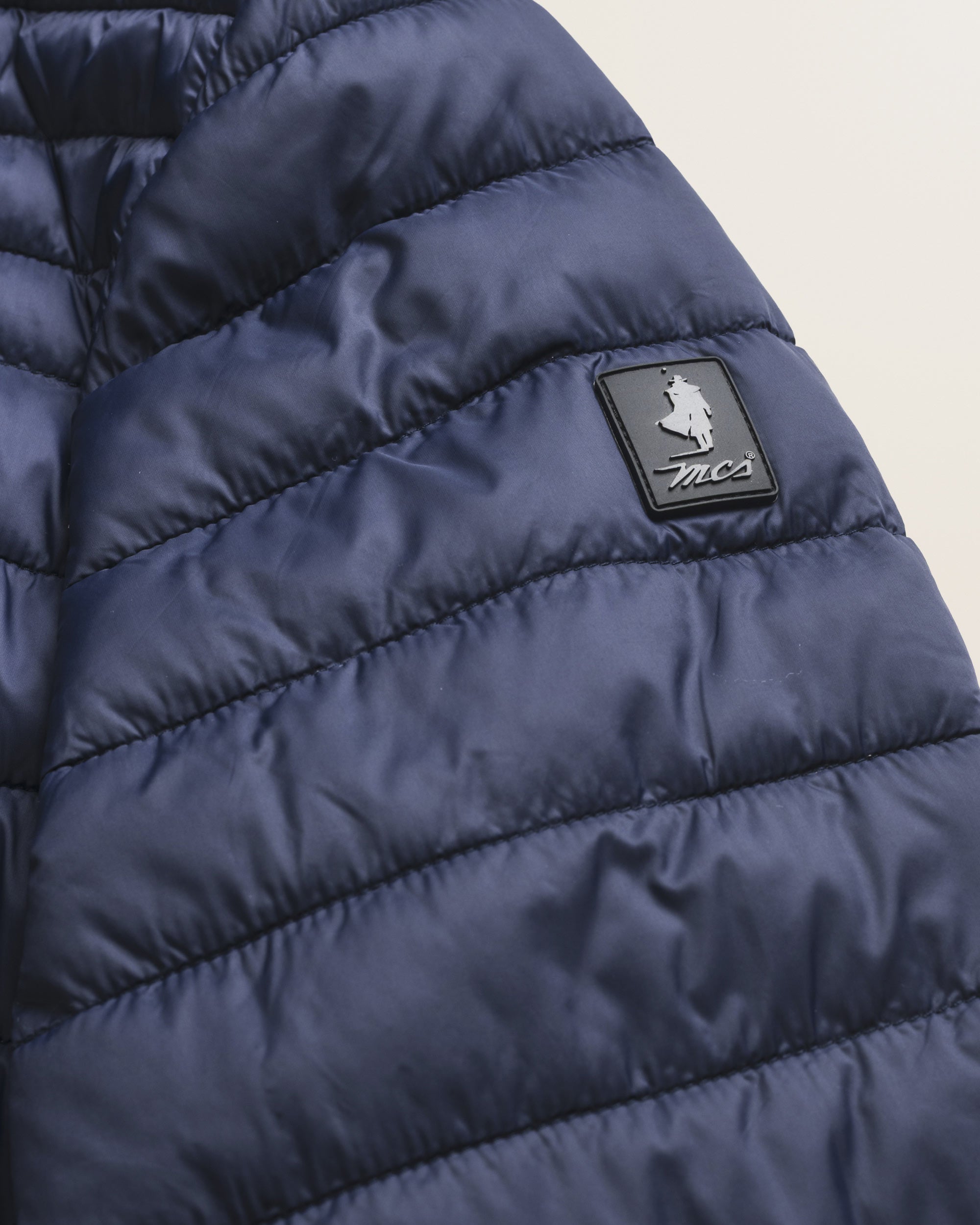 Piumino Leggero Imbottito Trapuntato dettaglio logo - Navy Blue