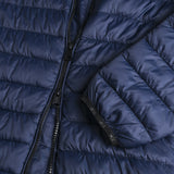 Piumino Leggero Imbottito Trapuntato dettaglio apertura - Navy Blue