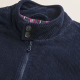 Giacca Harrington in Velluto a Coste Imbottita dettaglio colletto - Navy Blue