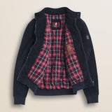Giacca Harrington in Velluto a Coste Imbottita dettaglio interno - Navy Blue