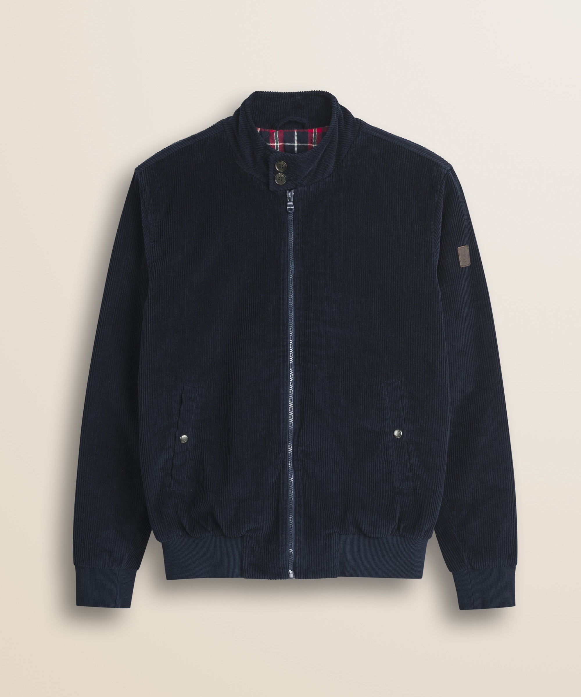 Giacca Harrington in Velluto a Coste Imbottita fronte - Navy Blue