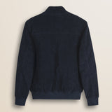 Giacca Harrington in Velluto a Coste Imbottita retro - Navy Blue