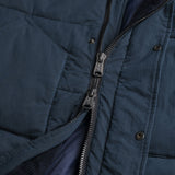 Giacca in Ripstop Imbottita Trapuntata dettaglio apertura - Navy Blue