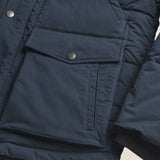 Giacca in Ripstop Imbottita Trapuntata dettaglio manica - Navy Blue