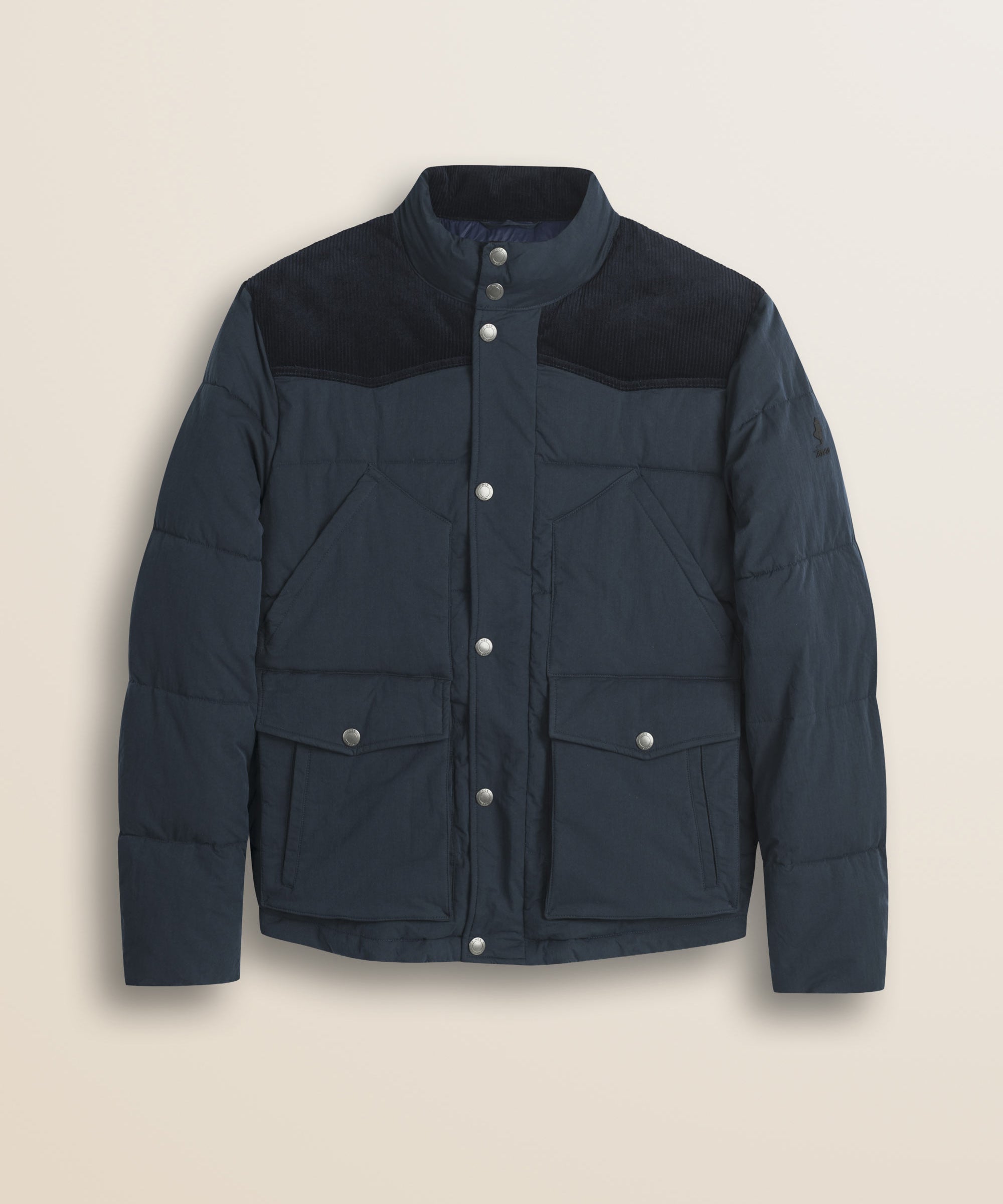 Giacca in Ripstop Imbottita Trapuntata fronte - Navy Blue