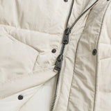 Gilet in Ripstop Imbottito Trapuntato dettaglio apertura - Gardenia