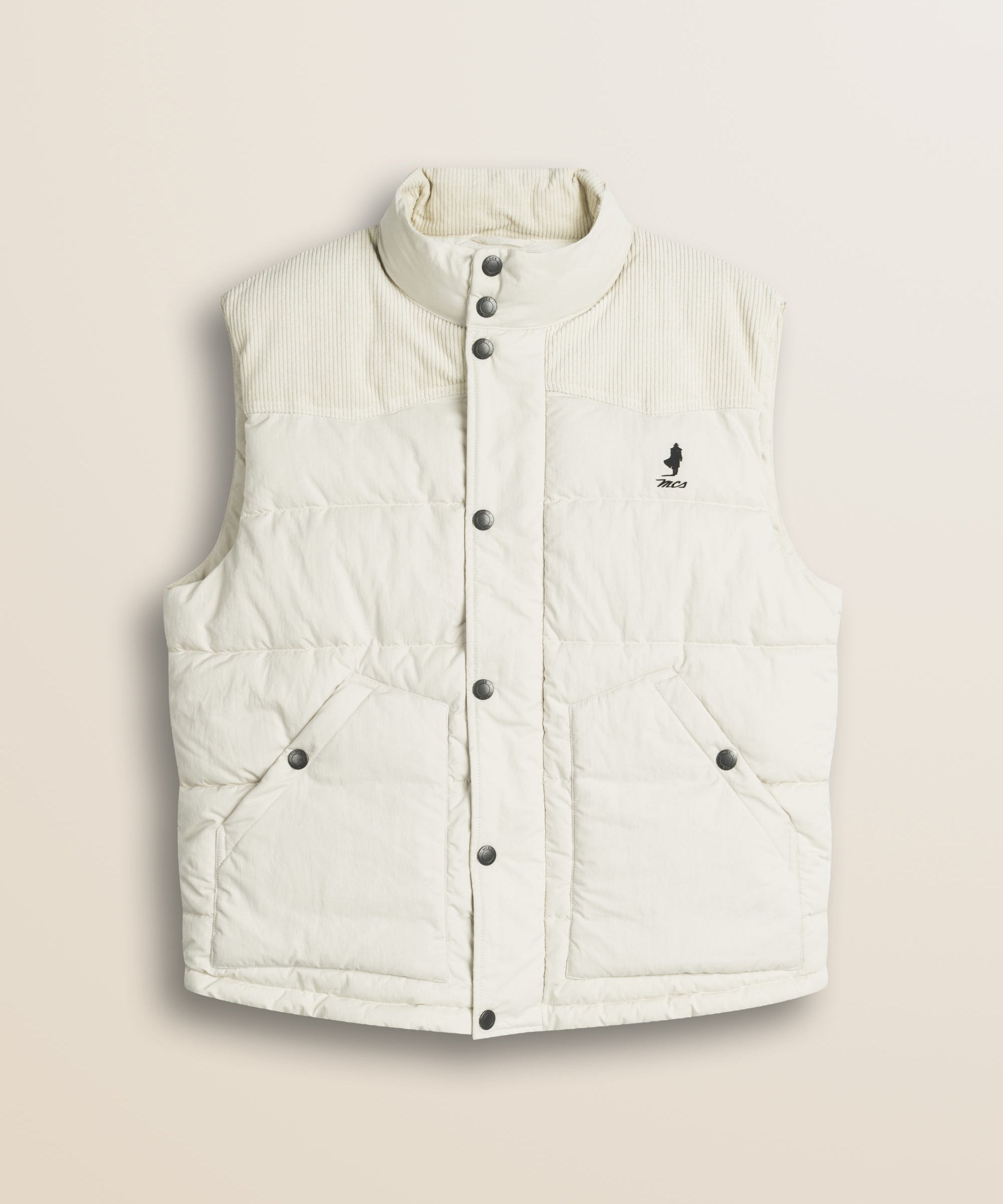 Gilet in Ripstop Imbottito Trapuntato fronte - Gardenia