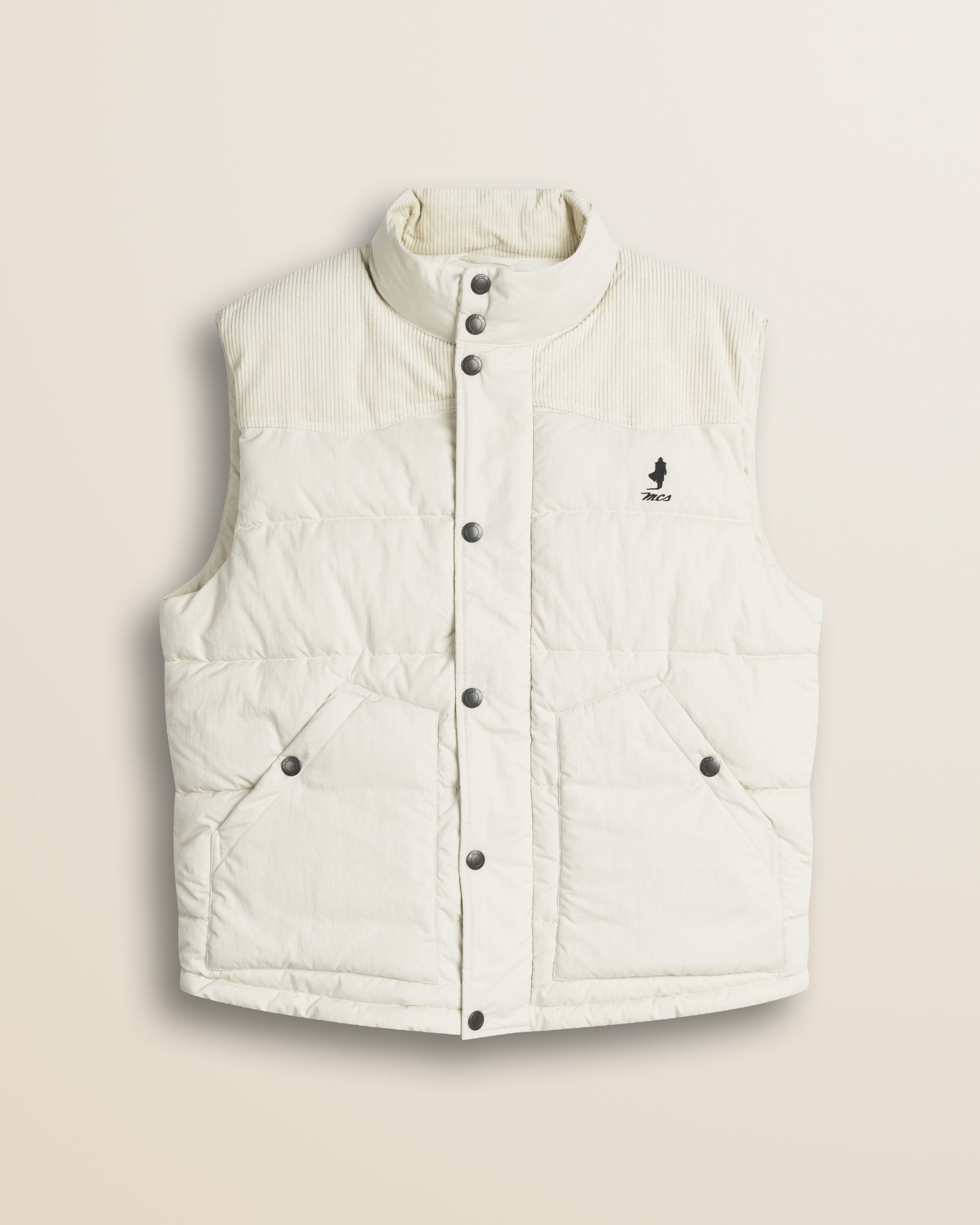 Gilet in Ripstop Imbottito Trapuntato fronte - Gardenia