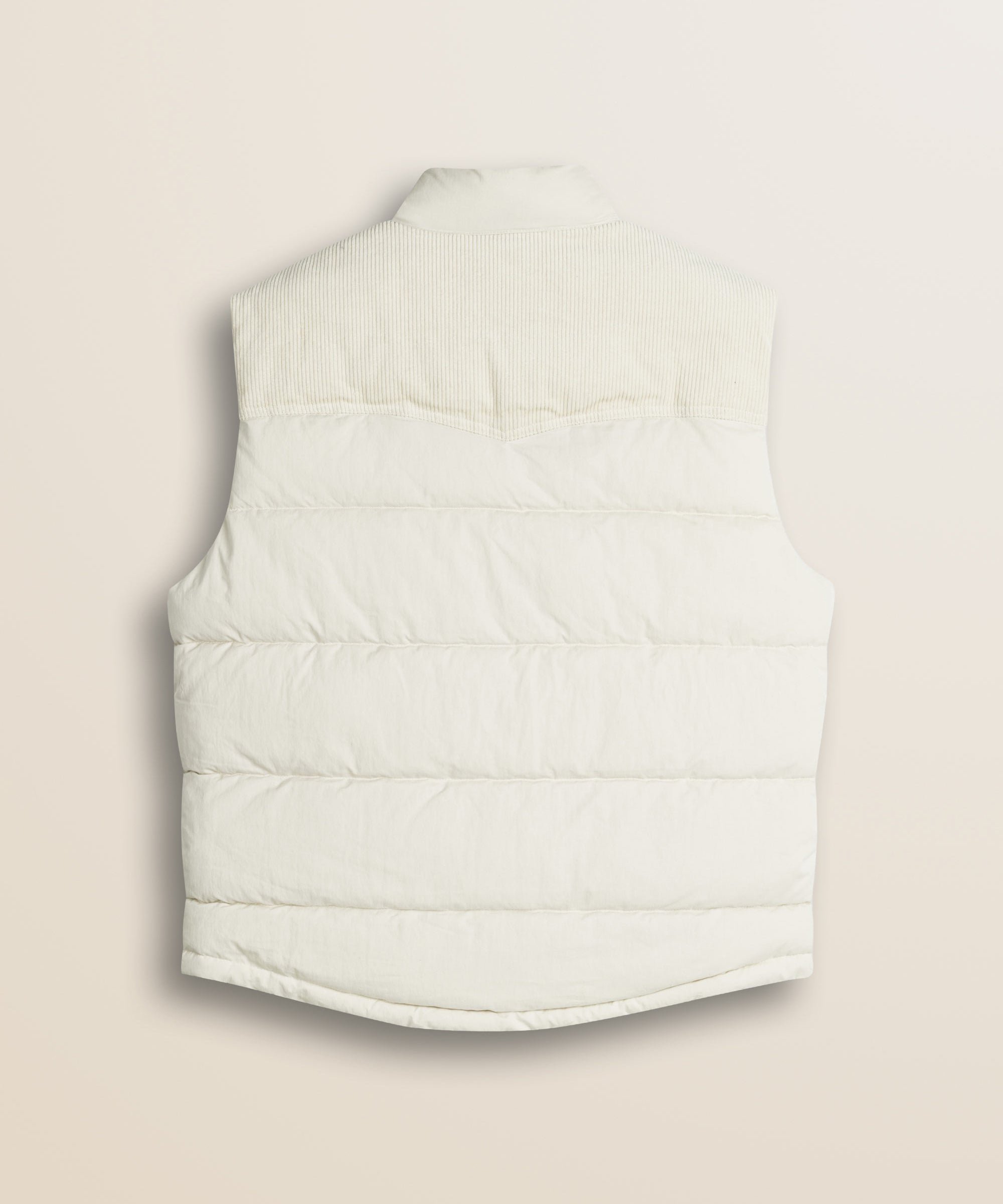Gilet in Ripstop Imbottito Trapuntato retro - Gardenia
