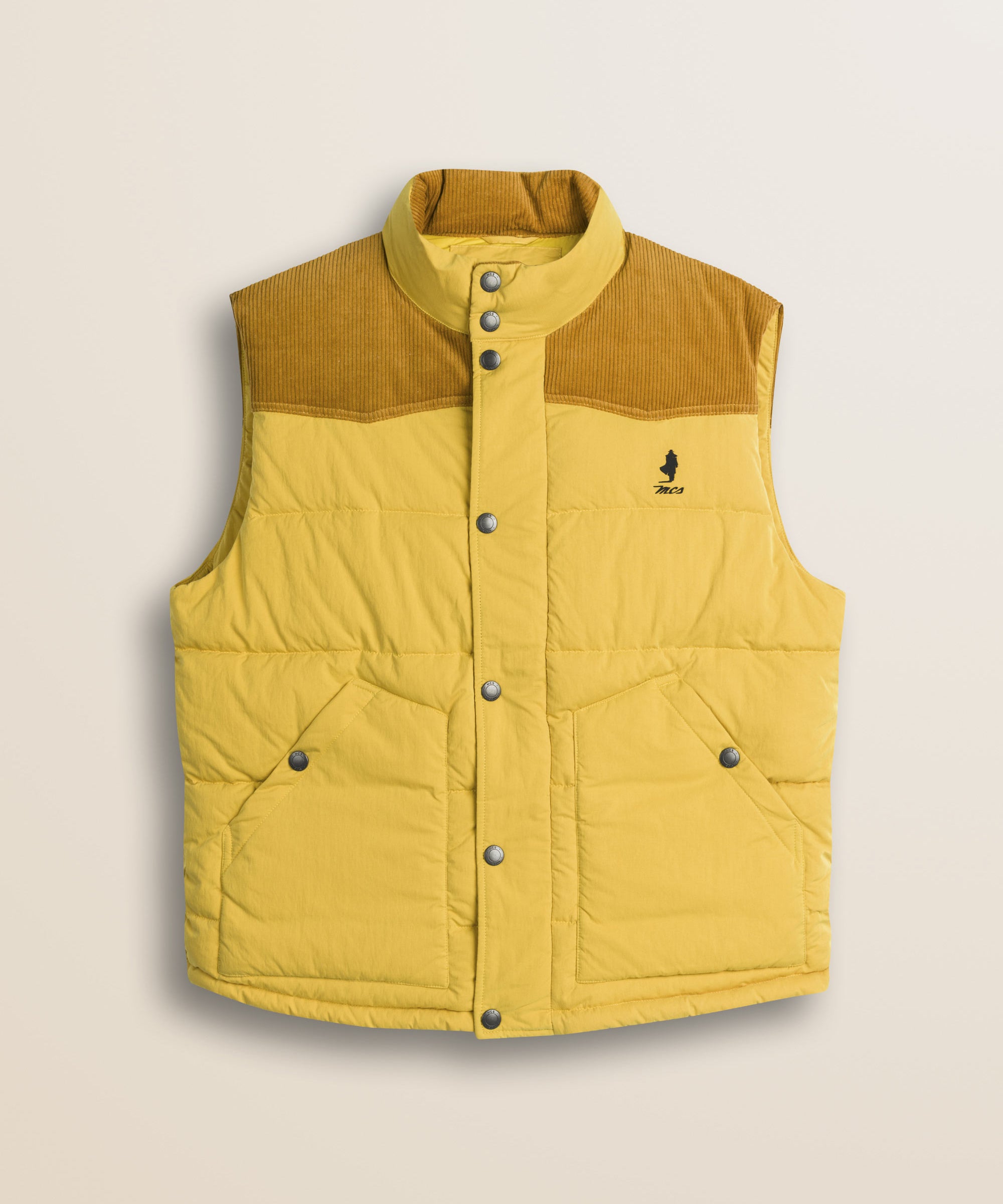 Gilet in Ripstop Imbottito Trapuntato fronte - Yellow