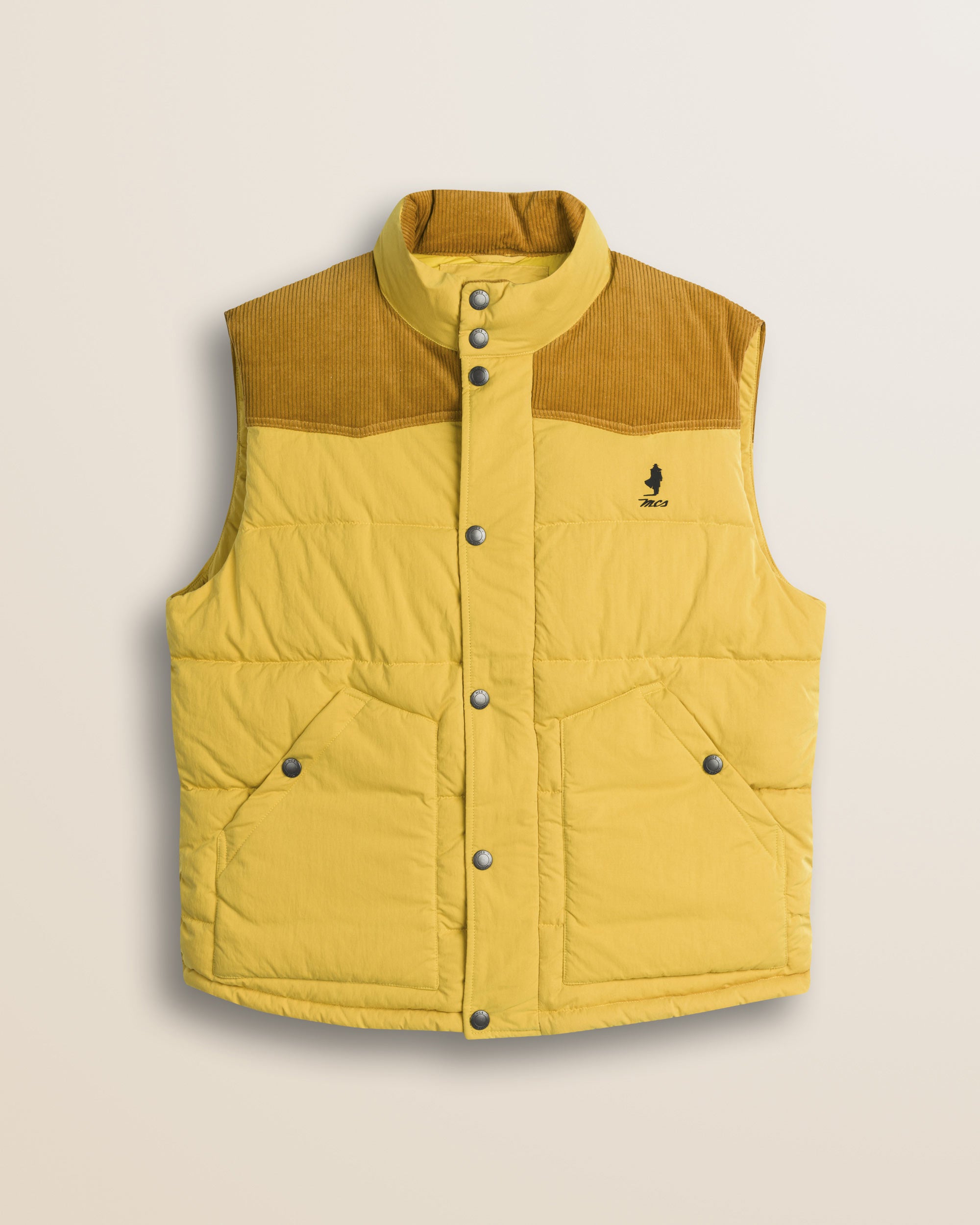 Gilet in Ripstop Imbottito Trapuntato fronte - Yellow