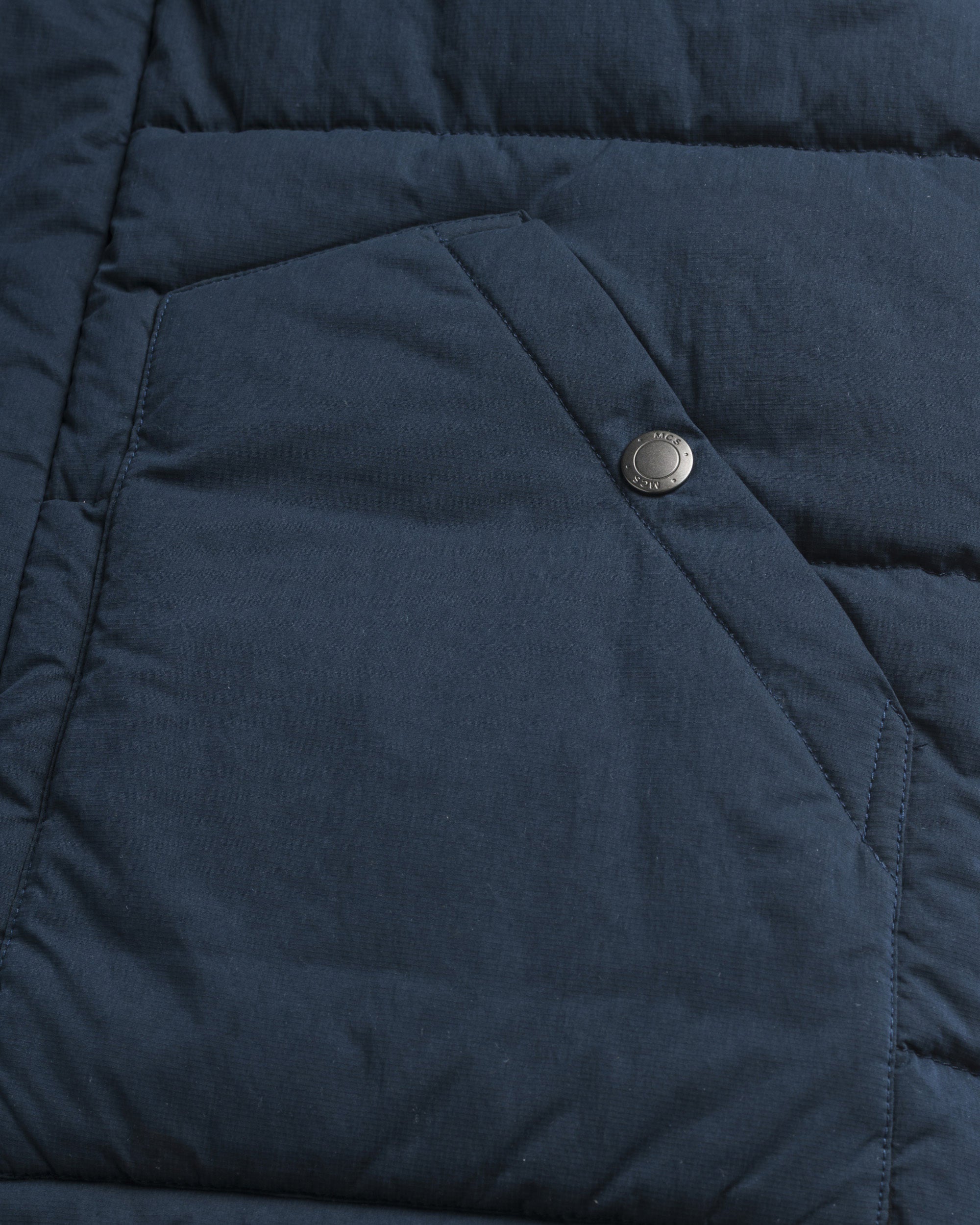 Gilet in Ripstop Imbottito Trapuntato dettaglio tasca - Navy Blue
