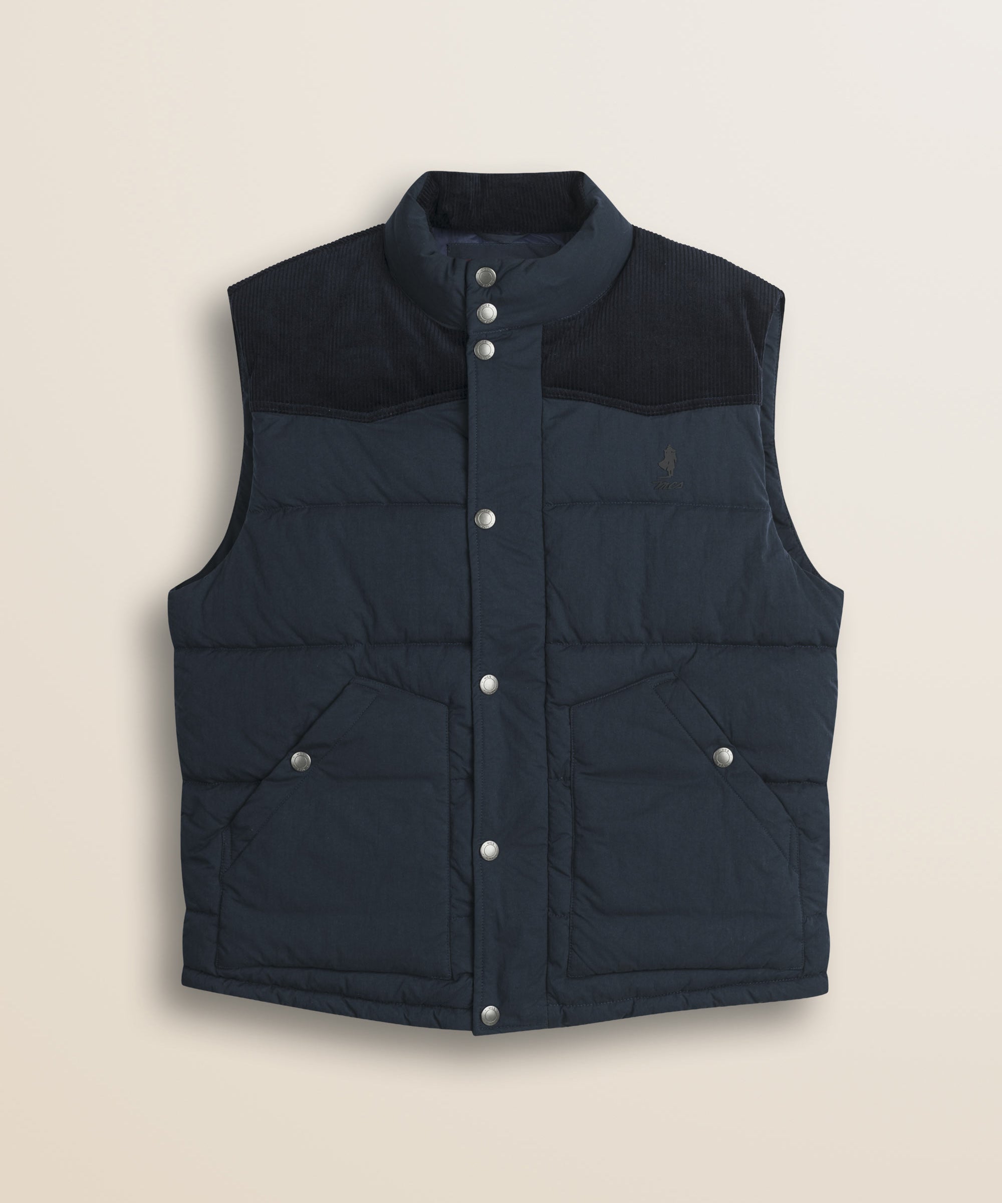Gilet in Ripstop Imbottito Trapuntato fronte - Navy Blue