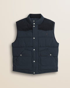 Gilet in Ripstop Imbottito Trapuntato fronte - Navy Blue
