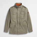 Field Jacket in Cotone Pesante - Autumn Green