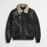 Giubbotto Aviatore in Pelle - Black