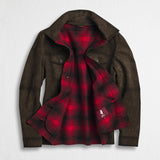 Overshirt in Pelle Scamosciata