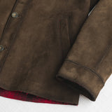 Overshirt in Pelle Scamosciata