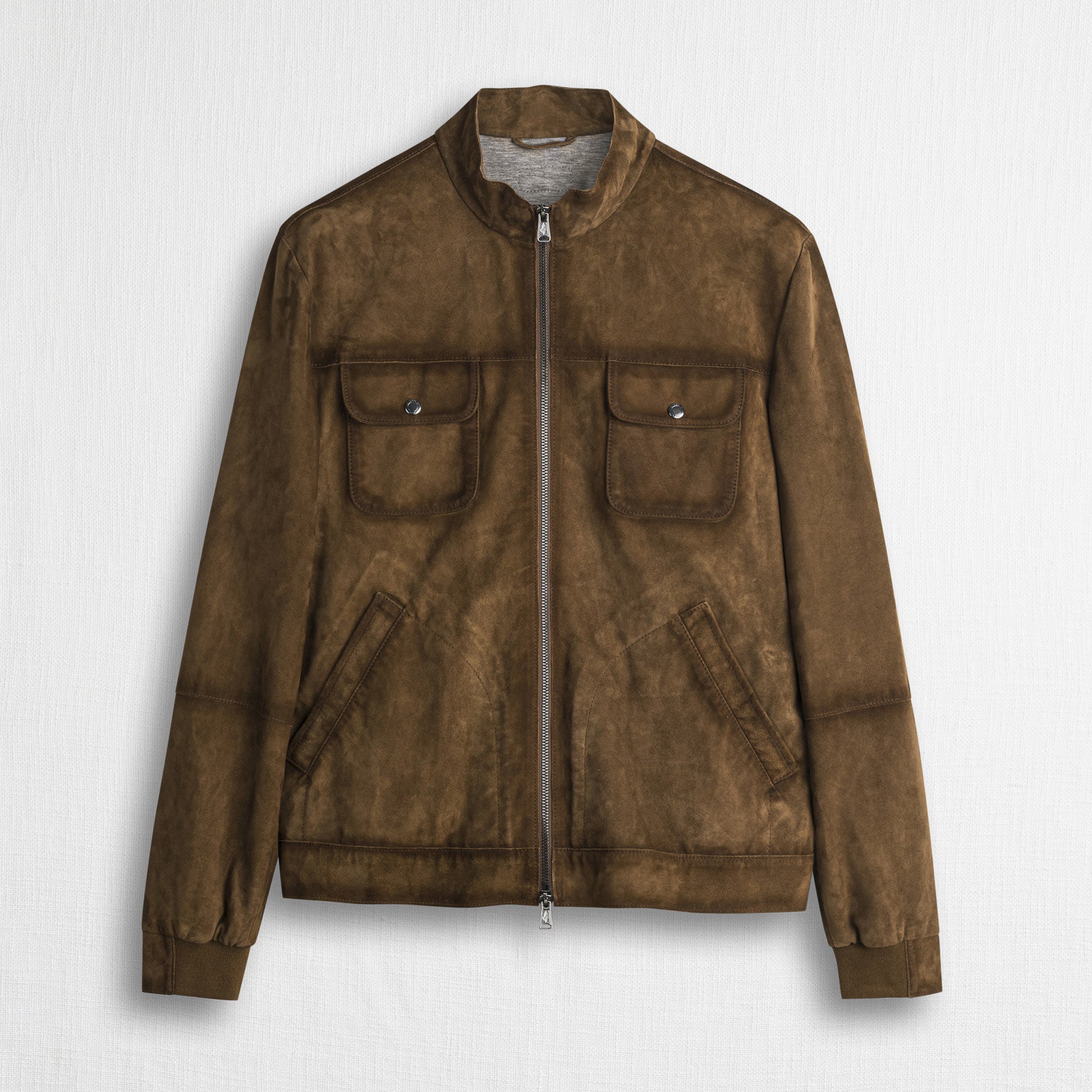 Giacca 100% Pelle Scamosciata - Soil Brown