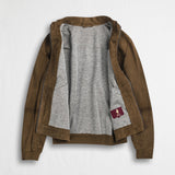 100% Suede Leather Jacket - Soil Brown