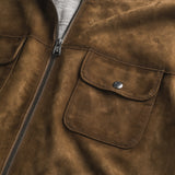 100% Suede Leather Jacket - Soil Brown