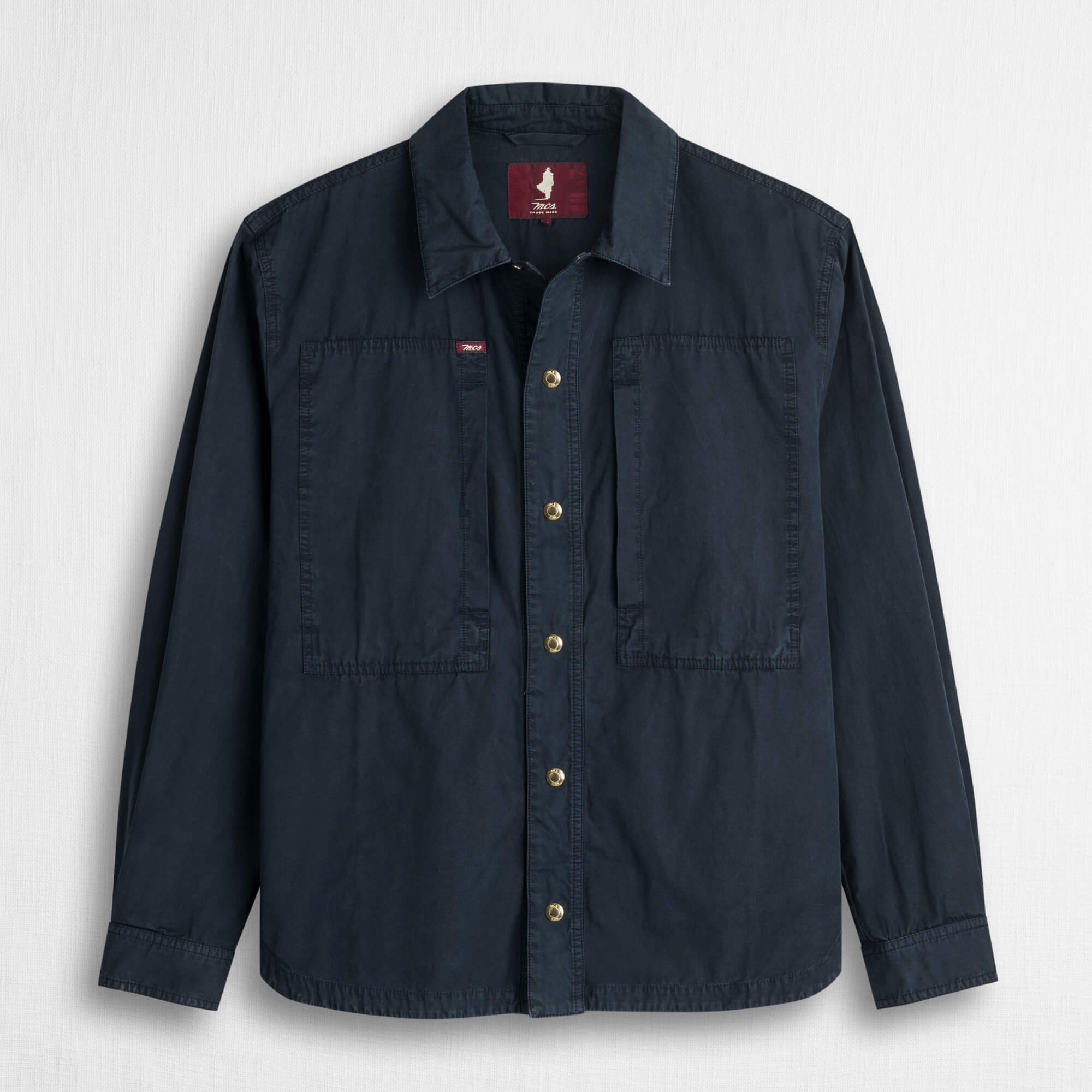 Giacca camicia in cotone Relaxed Fit - Navy Blue