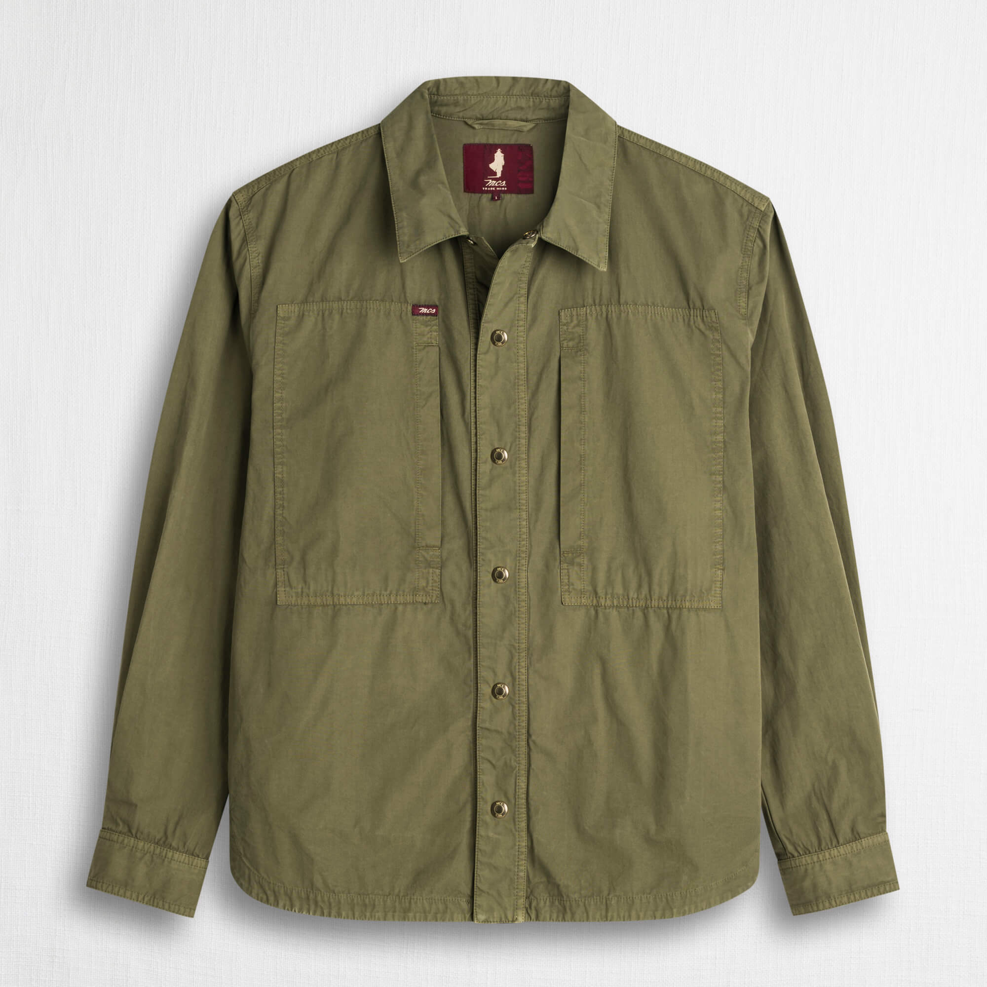 Giacca camicia in cotone Relaxed Fit - Militar Green