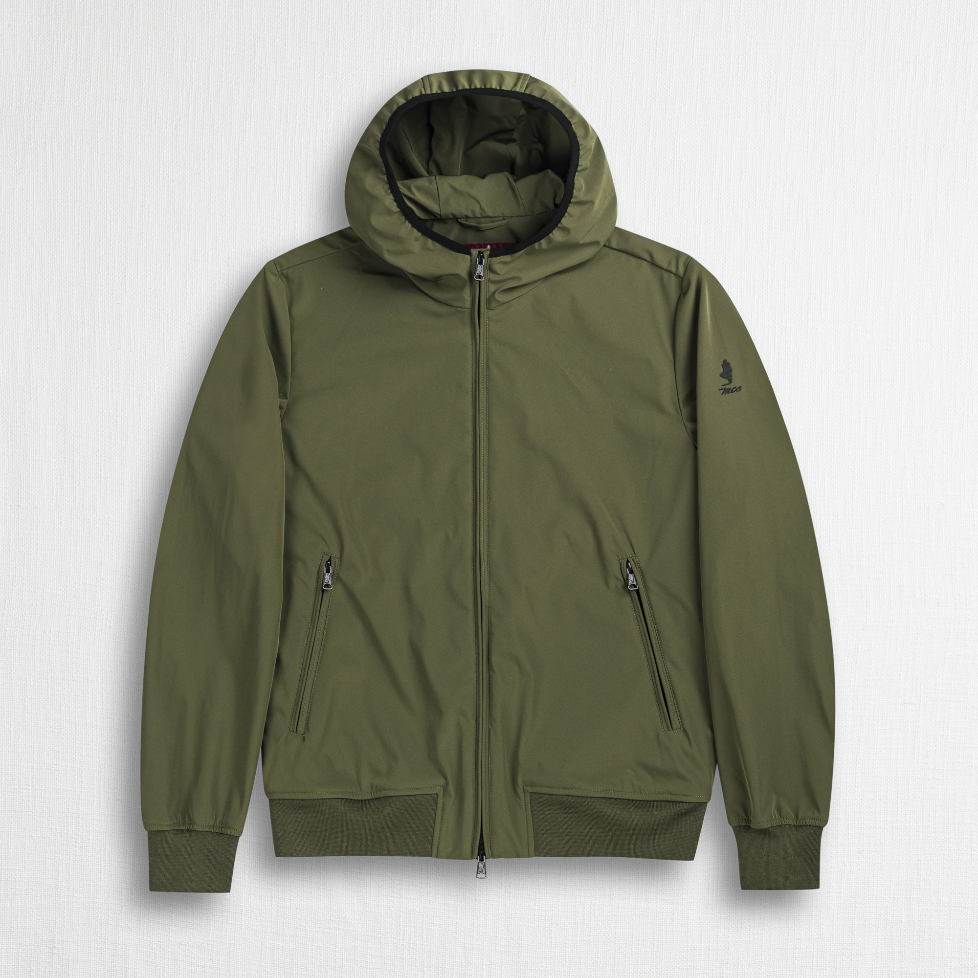 Giacca Softshell con cappuccio - Dark Olive