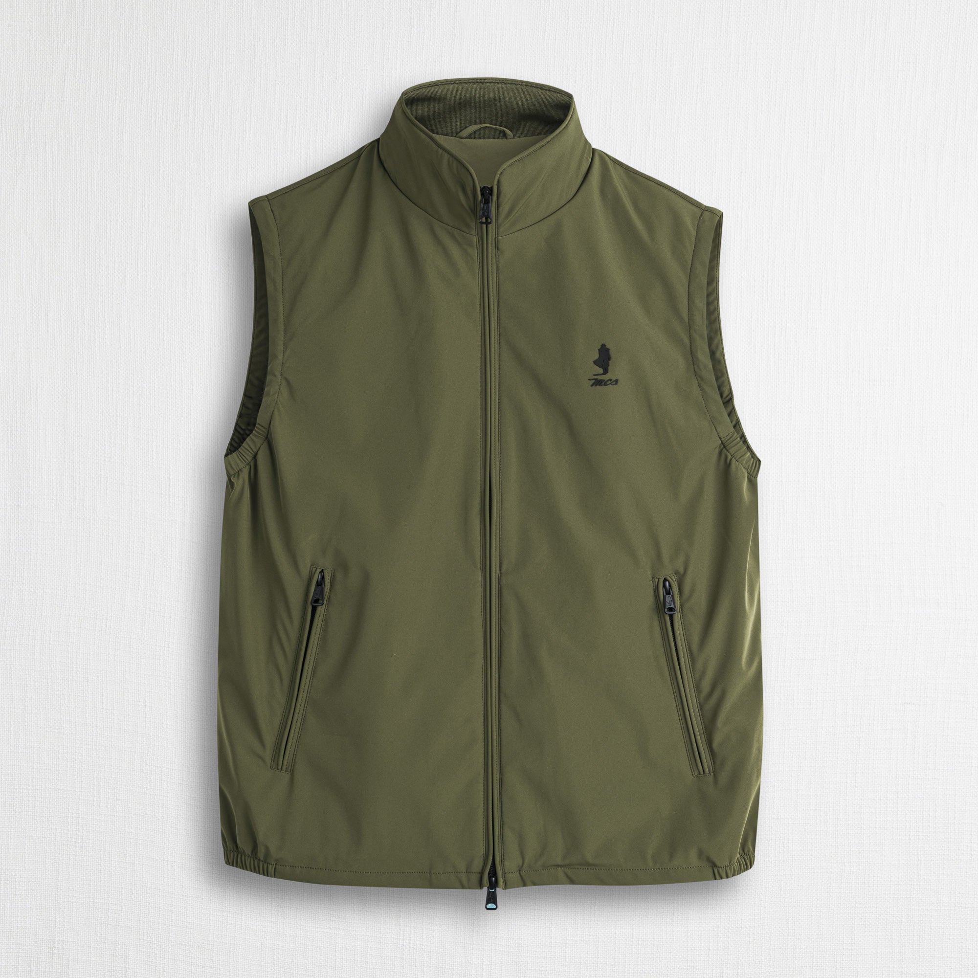 Gilet smanicato in softshell - Dark Olive