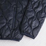 Lightweight quilted down jacket - Navy Blue