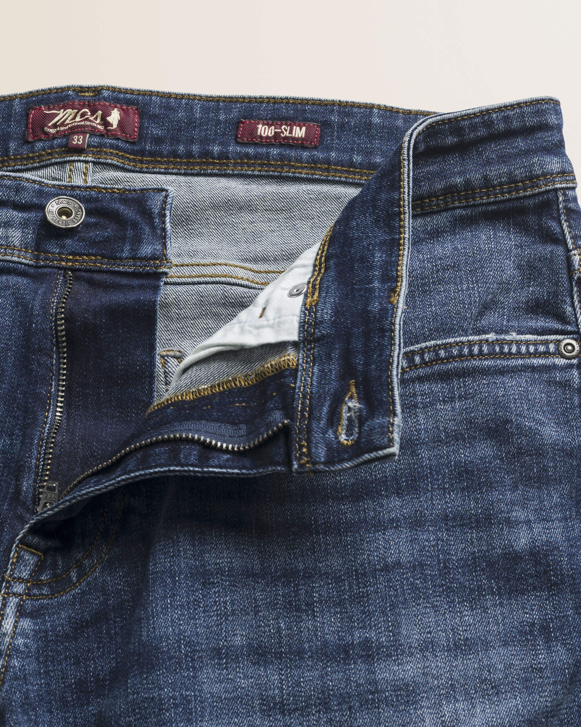 Jeans 5 Tasche Mid Blue Slim Fit dettaglio apertura - Mid Blue