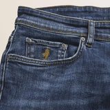 Jeans 5 Tasche Mid Blue Slim Fit dettaglio tasca - Mid Blue