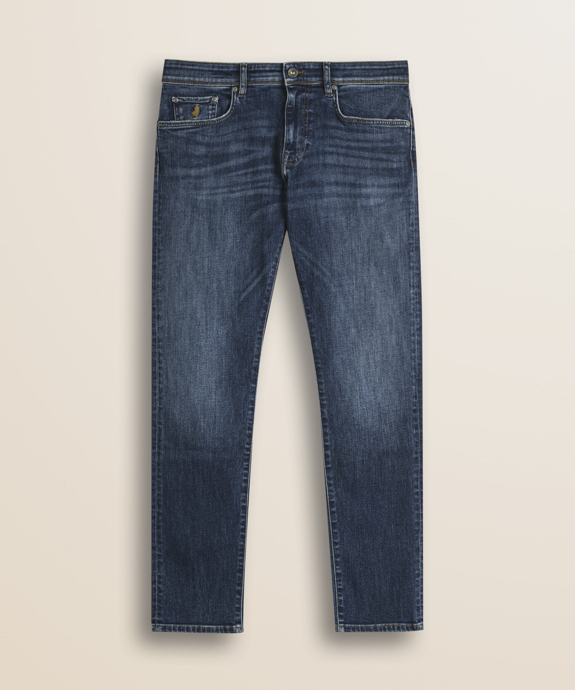 Jeans 5 Tasche Mid Blue Slim Fit fronte - Mid Blue