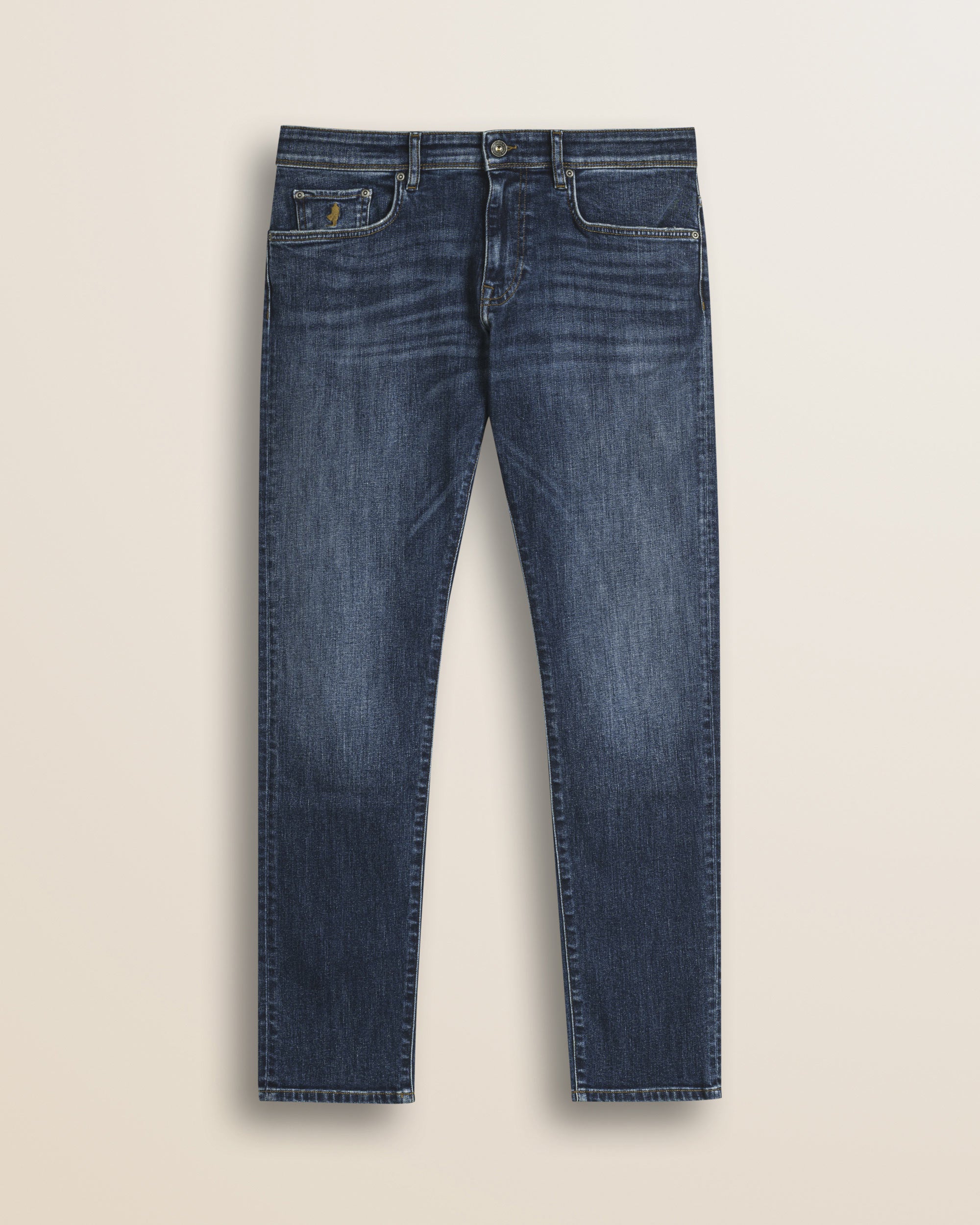 Jeans 5 Tasche Mid Blue Slim Fit fronte - Mid Blue