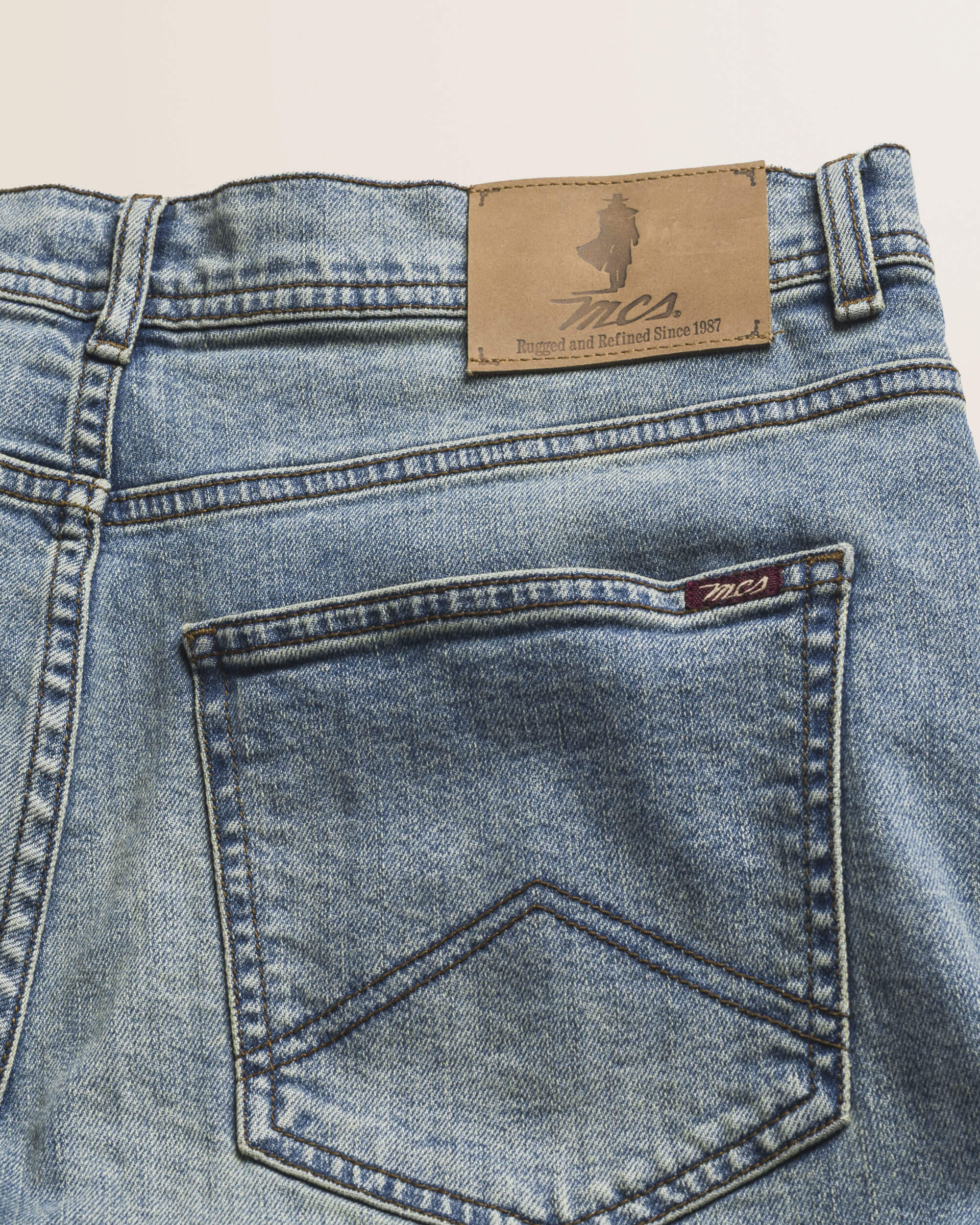 Jeans 5 Tasche Stretch Slim Fit dettaglio retro - Mid-Light Blue