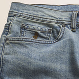 Jeans 5 Tasche Stretch Slim Fit dettaglio tasca - Mid-Light Blue